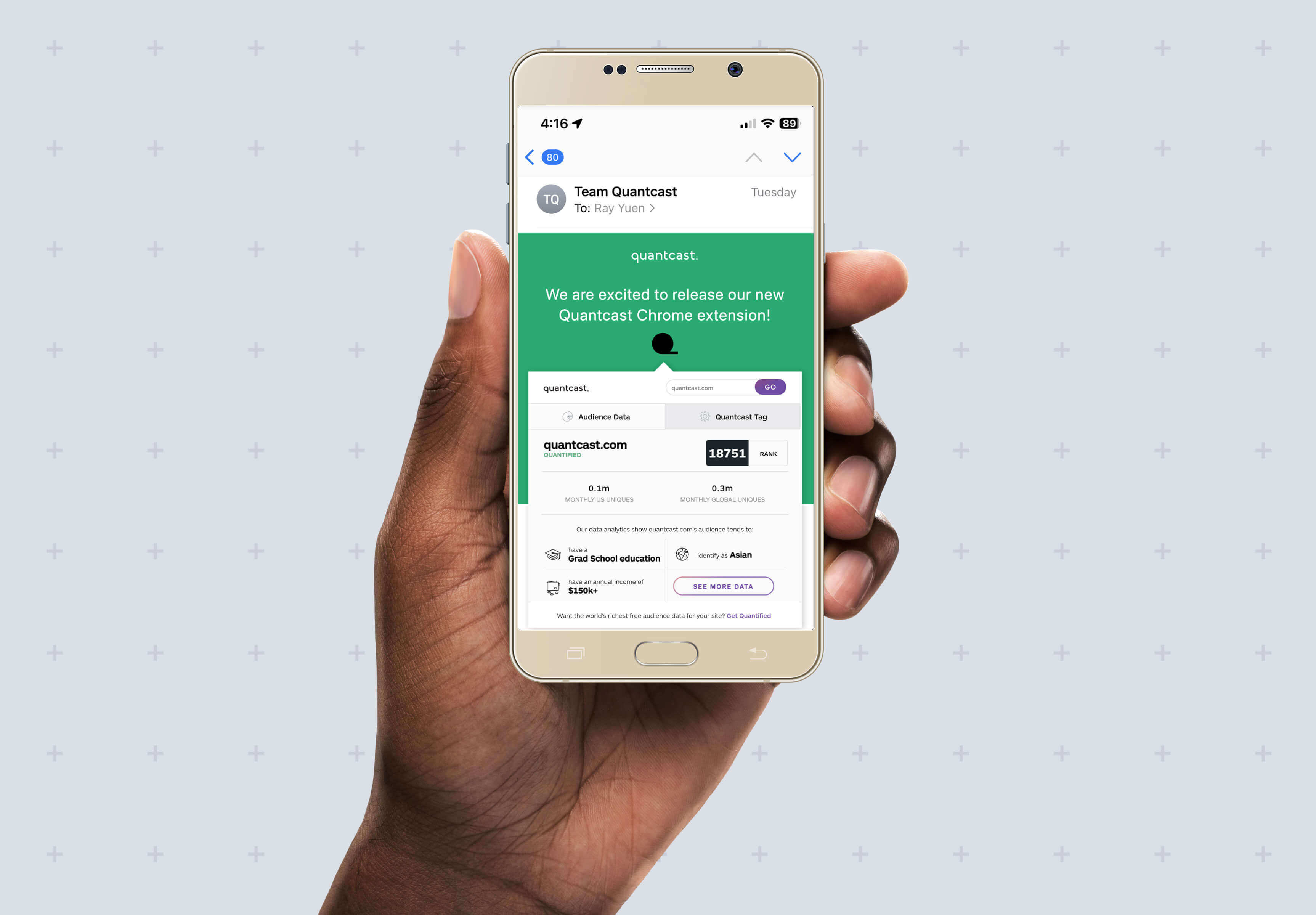 Quantcast Chrome Extension Launch